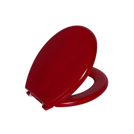 Assento Sanitário Oval Almofadado Bordô - Astra Menor preço em Assento Sanitário Oval Almofadado Bordô - Astra
