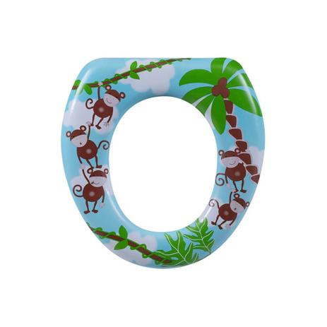 Assento Sanitário Oval Almofadado Infantil Macaco - Astra Menor preço em Assento Sanitário Oval Almofadado Infantil Macaco - Astra