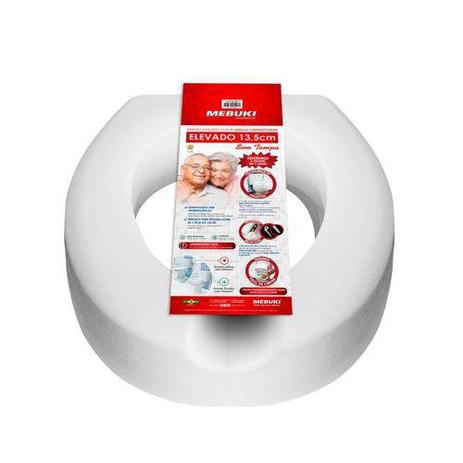Assento sanitário oval elevado 13,5cm sem tampa deficiente - Mebuki Menor preço em Assento sanitário oval elevado 13,5cm sem tampa deficiente - Mebuki
