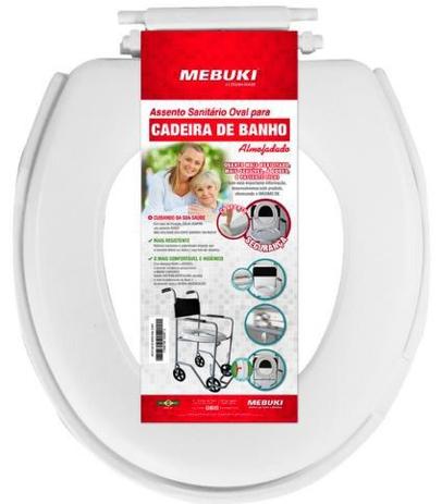 Assento Sanitário Oval para Cadeira de Banho Almofadado ASA01 ( Branco ) - Mebuki - Mebuki - Betterplas Menor preço em Assento Sanitário Oval para Cadeira de Banho Almofadado ASA01 ( Branco ) - Mebuki - Mebuki - Betterplas