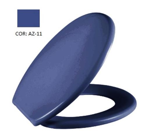 Assento Sanitário Oval Plástico Astra Soft Azul AZ-11 Menor preço em Assento Sanitário Oval Plástico Astra Soft Azul AZ-11