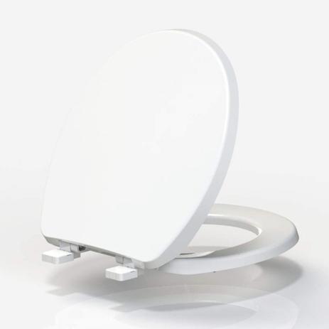 Assento Sanitário Oval Polipropileno Solution Soft Close Tupan Branco Menor preço em Assento Sanitário Oval Polipropileno Solution Soft Close Tupan Branco