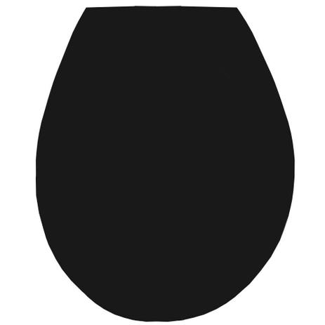 Assento sanitario oval resinado luxo preto alt tupan Menor preço em Assento sanitario oval resinado luxo preto alt tupan