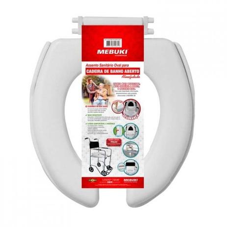 Assento Sanitário Para Cadeira de Banho Aberto Almofadado - Mebuki Menor preço em Assento Sanitário Para Cadeira de Banho Aberto Almofadado - Mebuki