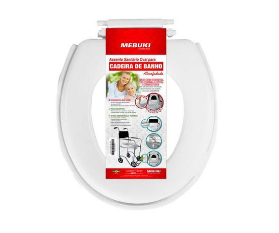 Assento Sanitário para Cadeira de Banho Fechado Almofadado Oval da Mebuki Menor preço em Assento Sanitário para Cadeira de Banho Fechado Almofadado Oval da Mebuki