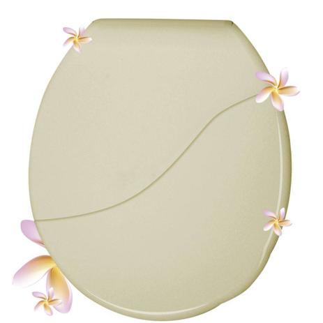 Assento Sanitário Perfumado Almofadado Floral Bege - Durín Menor preço em Assento Sanitário Perfumado Almofadado Floral Bege - Durín