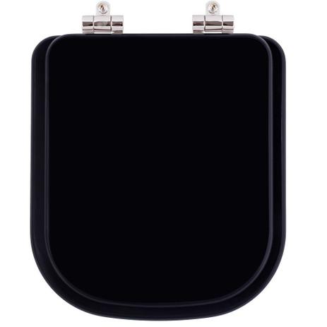 Assento Sanitário Poliéster com Amortecedor Piano Ébano Fosco (Preto) Para Vaso Deca - Pontto lavabo Menor preço em Assento Sanitário Poliéster com Amortecedor Piano Ébano Fosco (Preto) Para Vaso Deca - Pontto lavabo