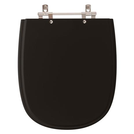 Assento Sanitário Poliéster Dona Beja Preto para Vaso Santa Clara - Pontto lavabo Menor preço em Assento Sanitário Poliéster Dona Beja Preto para Vaso Santa Clara - Pontto lavabo