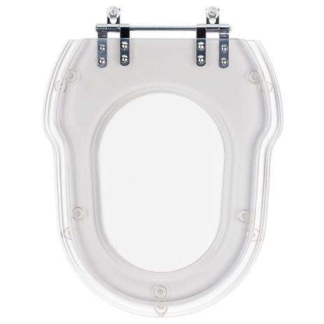 Assento Sanitário Poliéster Hampton Cristal para vaso Incepa - Pontto lavabo Menor preço em Assento Sanitário Poliéster Hampton Cristal para vaso Incepa - Pontto lavabo