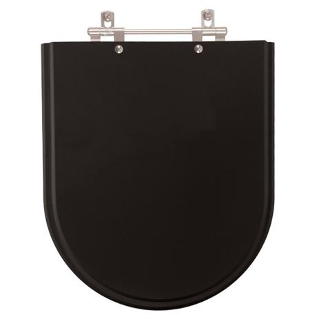 Assento Sanitário Poliéster Jasmim Preto para Vaso Fiori - Pontto lavabo Menor preço em Assento Sanitário Poliéster Jasmim Preto para Vaso Fiori - Pontto lavabo