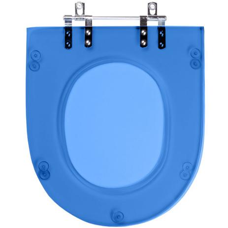 Assento Sanitário Poliéster Life Azul Transparente para vaso Celite - Pontto lavabo Menor preço em Assento Sanitário Poliéster Life Azul Transparente para vaso Celite - Pontto lavabo
