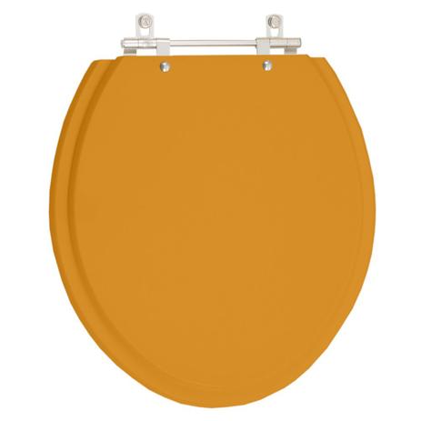 Assento Sanitário Poliéster Lirio Amarelo Terra para vaso Celite - Pontto Lavabo Menor preço em Assento Sanitário Poliéster Lirio Amarelo Terra para vaso Celite - Pontto Lavabo