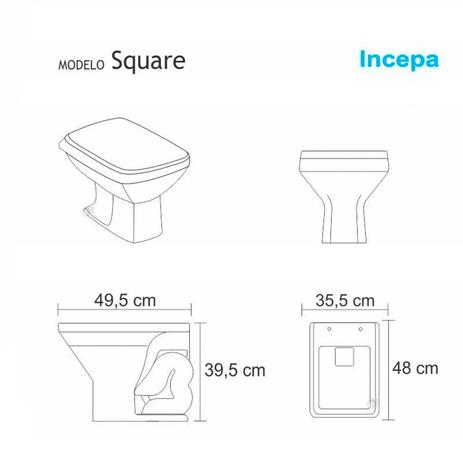 Assento Sanitário Poliéster Para Incepa Square Pêssego/Rosa Shell - Sedile Menor preço em Assento Sanitário Poliéster Para Incepa Square Pêssego/Rosa Shell - Sedile