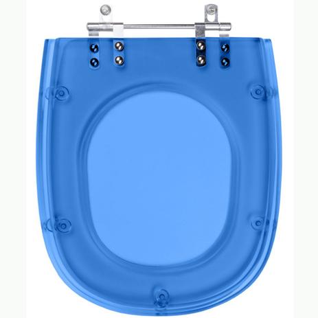 Assento Sanitário Poliéster Paris Azul Transparente para vaso Ideal Standard - Pontto lavabo Menor preço em Assento Sanitário Poliéster Paris Azul Transparente para vaso Ideal Standard - Pontto lavabo