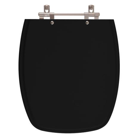 Assento Sanitário Poliéster Primula Plus Preto para Vaso Fiori - Pontto lavabo Menor preço em Assento Sanitário Poliéster Primula Plus Preto para Vaso Fiori - Pontto lavabo