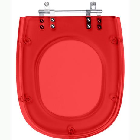 Assento Sanitário Poliéster Primula Plus Vermelho Transparente para Vaso Fiori - Pontto lavabo Menor preço em Assento Sanitário Poliéster Primula Plus Vermelho Transparente para Vaso Fiori - Pontto lavabo
