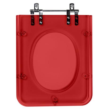 Assento Sanitário Poliéster Square Vermelho Transparente para vaso Incepa - Pontto lavabo Menor preço em Assento Sanitário Poliéster Square Vermelho Transparente para vaso Incepa - Pontto lavabo