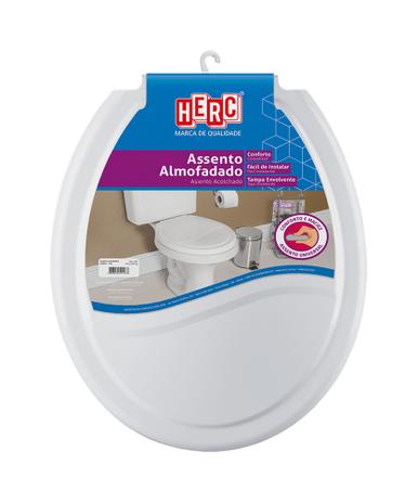 Assento sanitário prime almofadado branco - herc Menor preço em Assento sanitário prime almofadado branco - herc
