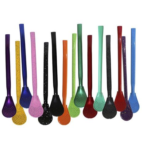 Atacado 50 Bombas Médias Metal Coloridas 19cm Tereré Gastrobel é boa?