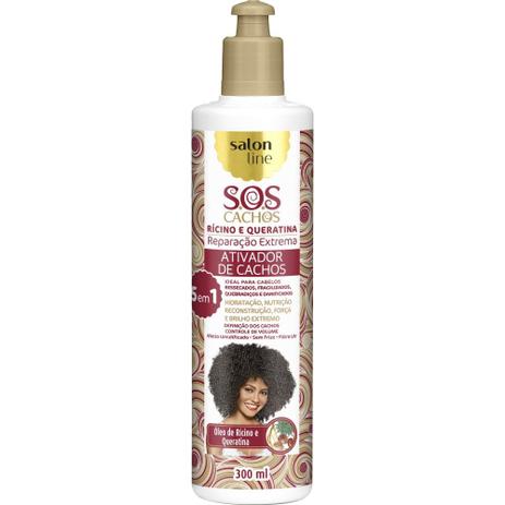 Ativador de Cachos S.O.S Cachos Reparação Extrema 5 em 1 Rícino e Queratina 300ml - Salon Line é boa?