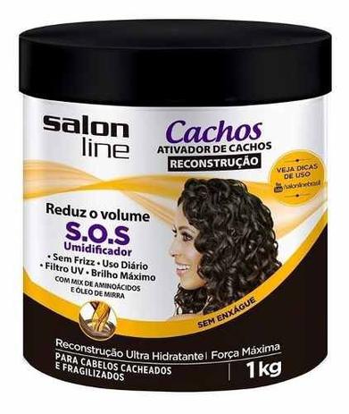 Ativador De Cachos Sos Reconstrucao Salon Line 1kg Ativador De Cachos Magazine Luiza