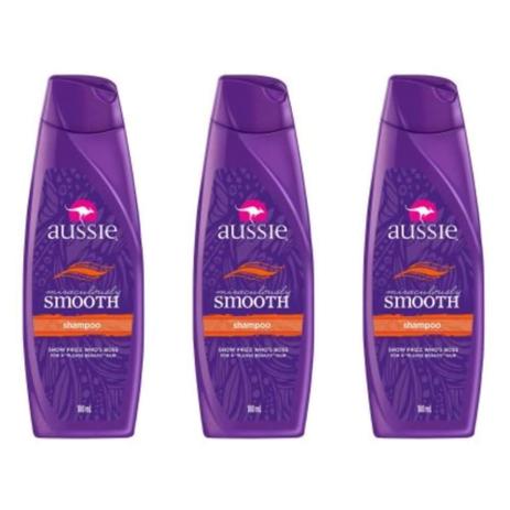 Aussie Miracle Smooth Shampoo 180ml (Kit C/03) Menor preço em Aussie Miracle Smooth Shampoo 180ml (Kit C/03)