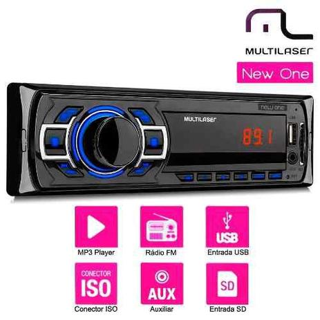 Auto Radio Multilaser NEW ONE MP3/FM/USB/SD CARD AUX P3318 Menor preço em Auto Radio Multilaser NEW ONE MP3/FM/USB/SD CARD AUX P3318