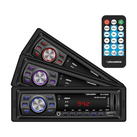 Auto Radio Roadstar Brasil RS2708BR FM/USB/SD/AUX. 4X45RMS Menor preço em Auto Radio Roadstar Brasil RS2708BR FM/USB/SD/AUX. 4X45RMS