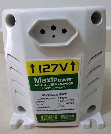 Auto Transformador 1500VA RCG Bivolt Maxi Power Antichamas Menor preço em Auto Transformador 1500VA RCG Bivolt Maxi Power Antichamas
