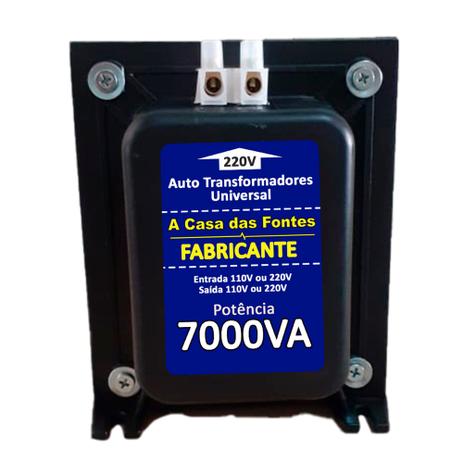 Auto Transformador 7.000 Va - com Conexão Sindal Bivolt - A CASA DA FONTE Menor preço em Auto Transformador 7.000 Va - com Conexão Sindal Bivolt - A CASA DA FONTE
