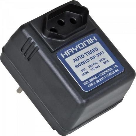 Auto Transformador Parede 220/127VAC 30VA TRP 3011 Preto HAY - Hayonik Menor preço em Auto Transformador Parede 220/127VAC 30VA TRP 3011 Preto HAY - Hayonik