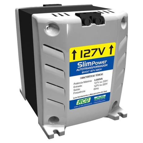 Auto Transformador RCG Slim Power 5000VA Bivolt Menor preço em Auto Transformador RCG Slim Power 5000VA Bivolt