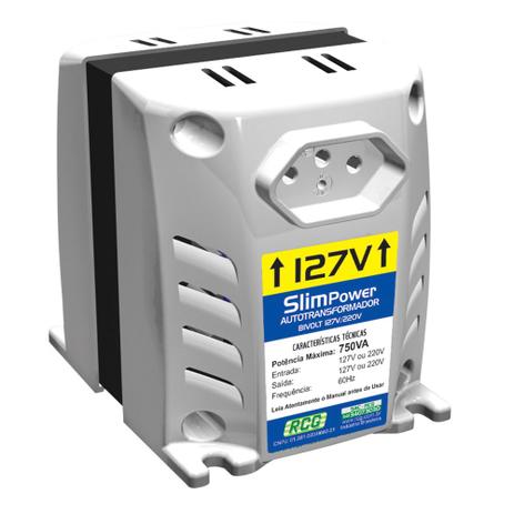 Auto Transformador RCG Slim Power 750VA Bivolt Menor preço em Auto Transformador RCG Slim Power 750VA Bivolt