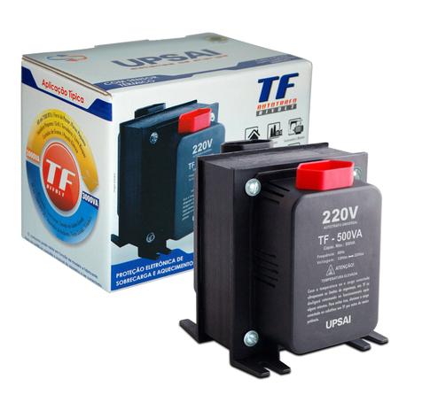 Auto Transformador TF 500VA Bivolt 110V/220V ou 220V/110V C/ Sensor Térmico - UPSAI Menor preço em Auto Transformador TF 500VA Bivolt 110V/220V ou 220V/110V C/ Sensor Térmico - UPSAI