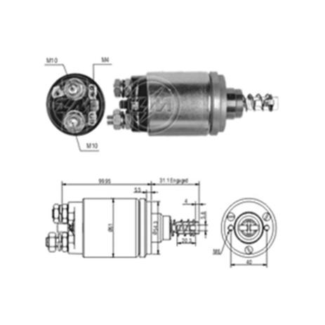Automático Motor de Partida IVECO MBB VOLVO (ZM542) Menor preço em Automático Motor de Partida IVECO MBB VOLVO (ZM542)