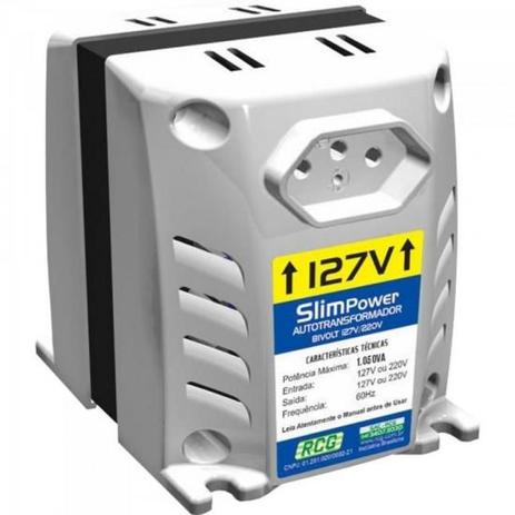 Autotransformador 127/220VAC 1050VA SLIM POWER Prata RCG - 166 Menor preço em Autotransformador 127/220VAC 1050VA SLIM POWER Prata RCG - 166