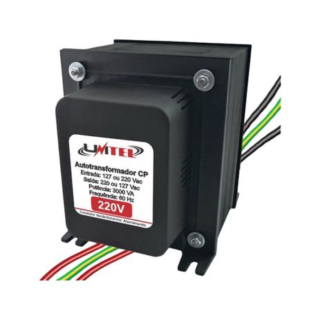 Autotransformador Unitel CP 3000VA Bivolt Menor preço em Autotransformador Unitel CP 3000VA Bivolt