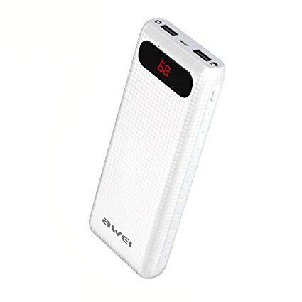 Awei Power Bank P70k 20000mah Carregador Portátil - Branco - Pineng Menor preço em Awei Power Bank P70k 20000mah Carregador Portátil - Branco - Pineng