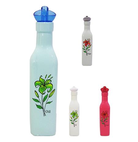 Azeiteiro / vinagreiro de vidro decorado com tampa de acrilico colors anti respingo 280ml - Imporiente Menor preço em Azeiteiro / vinagreiro de vidro decorado com tampa de acrilico colors anti respingo 280ml - Imporiente