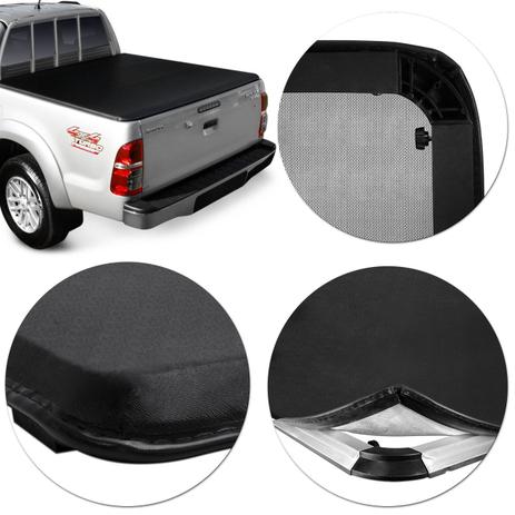 BA103L Capota Marítima Hilux 05 a 15 SR SRV Cabine Simples Com Grade Baguete - Flash cover Menor preço em BA103L Capota Marítima Hilux 05 a 15 SR SRV Cabine Simples Com Grade Baguete - Flash cover