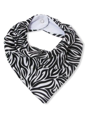 Babador Bandana Animal Print Zebra Menina Flor Menor preço em Babador Bandana Animal Print Zebra Menina Flor