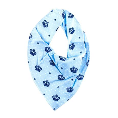 Babador Bandana Coroas Poá Azul e Marinho Fecho Botão - A. constantini enxoval de bebê Menor preço em Babador Bandana Coroas Poá Azul e Marinho Fecho Botão - A. constantini enxoval de bebê