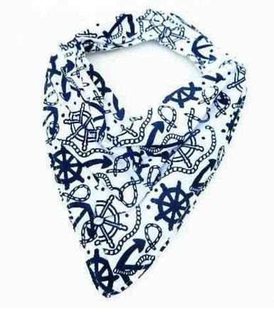 Babador bandana dupla face marinheiro colibri Menor preço em Babador bandana dupla face marinheiro colibri