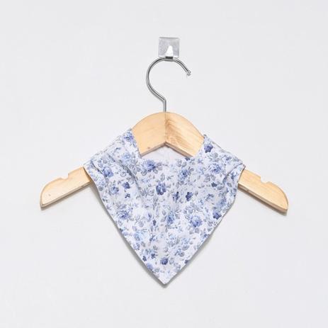 Babador Bandana Floral Azul e Marinho Malha e Tricoline - Tieloy baby Menor preço em Babador Bandana Floral Azul e Marinho Malha e Tricoline - Tieloy baby