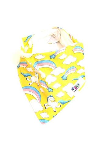 Babador Bandana Unicórnio Amarelo - Meu baba baby Menor preço em Babador Bandana Unicórnio Amarelo - Meu baba baby