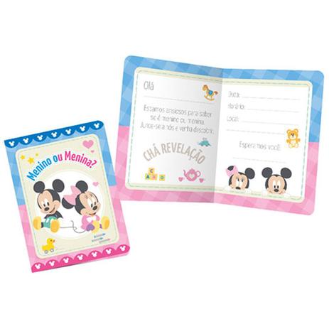 Baby Disney Chá Revelação Convite c/8 - Regina Menor preço em Baby Disney Chá Revelação Convite c/8 - Regina