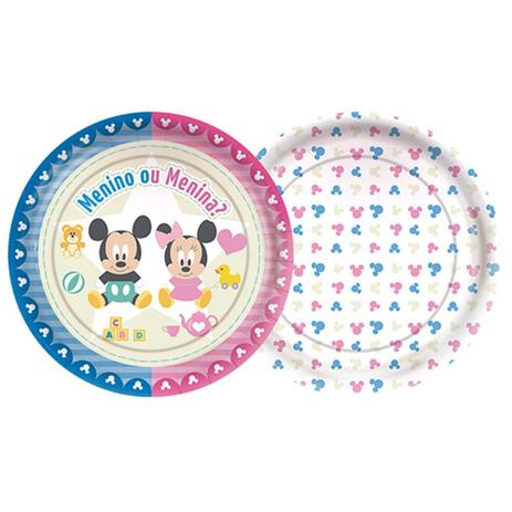 Baby Disney Chá Revelação Prato Papel 18cm c/8 - Regina Menor preço em Baby Disney Chá Revelação Prato Papel 18cm c/8 - Regina