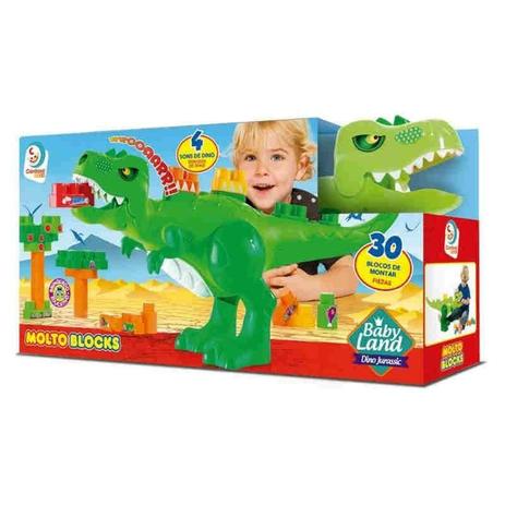 Baby Land Dino Jurassic Com 30 Blocos Cardoso Toys Menor preço em Baby Land Dino Jurassic Com 30 Blocos Cardoso Toys