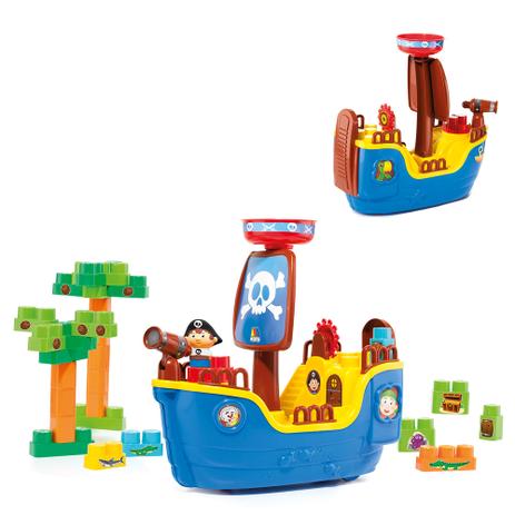 Baby Land Navio Pirata Blocos de Montar - Cardoso CAR-113 Menor preço em Baby Land Navio Pirata Blocos de Montar - Cardoso CAR-113