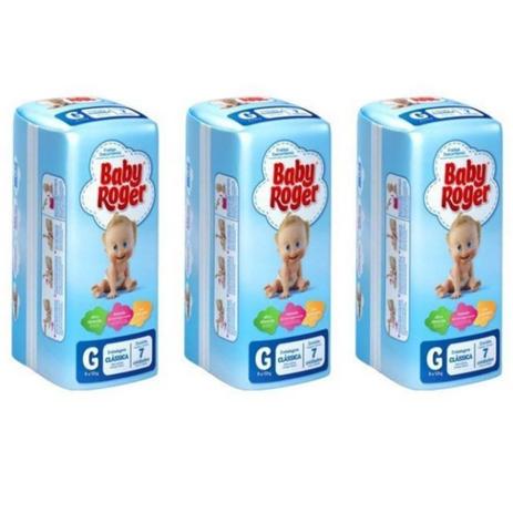 Baby Roger Clássica Fralda Infantil G C/7 (Kit C/03) Menor preço em Baby Roger Clássica Fralda Infantil G C/7 (Kit C/03)